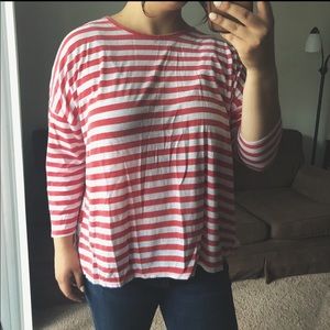 TOMMY HILFIGER striped split back top